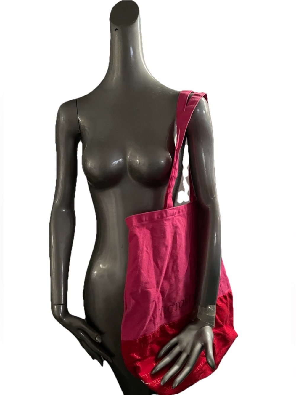 VICTORIA’S SECRET Two Tone Canvas LOGO TOTE BAG